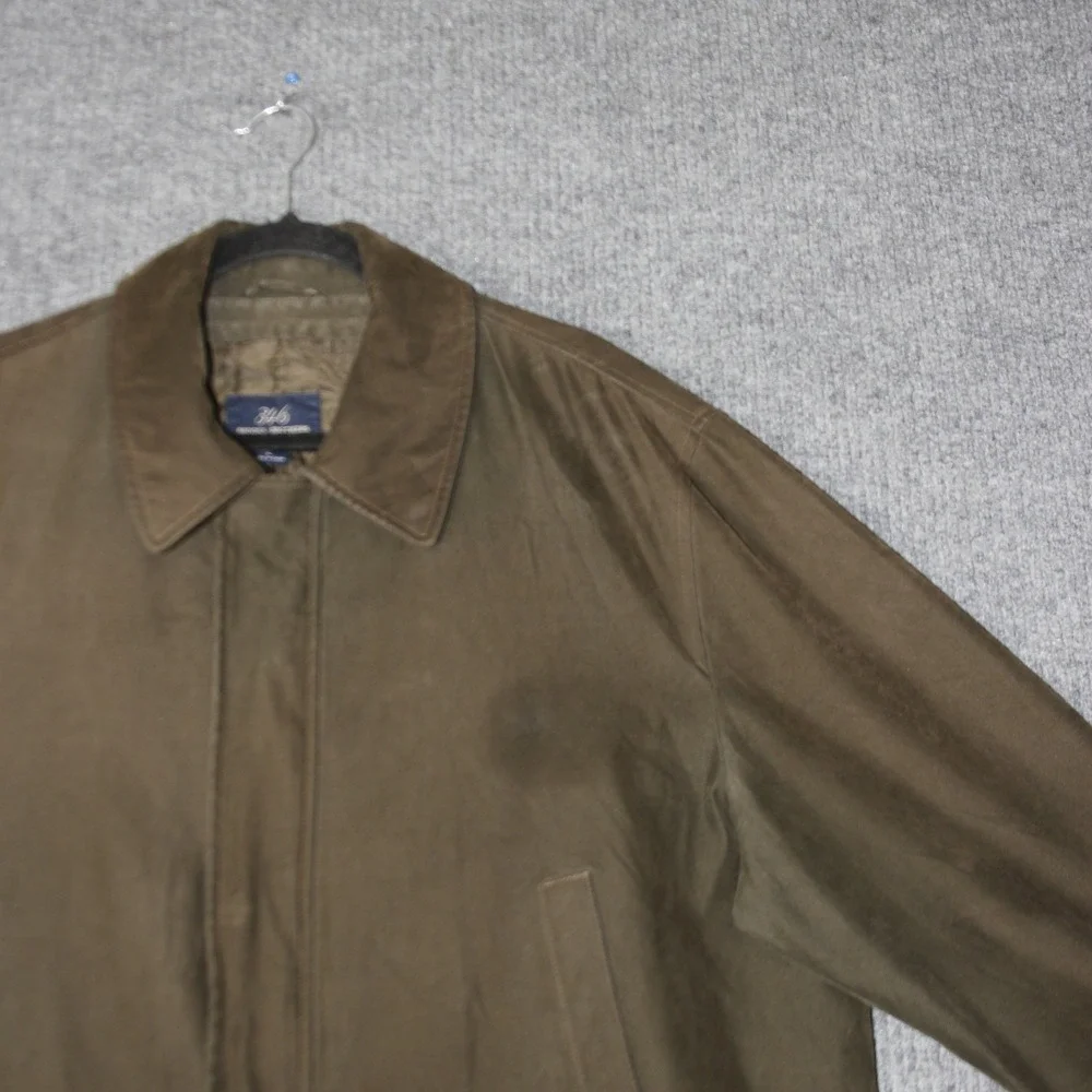 Brooks Brothers 346 Field Jacket Mens L Brown Barn Coat Utility Pocket Insulated